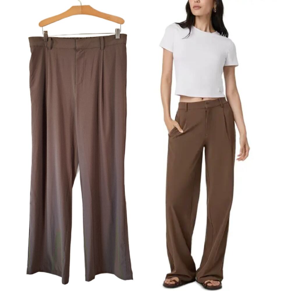 Vuori Villa Everyday Wide Leg Pants Size Large Brown